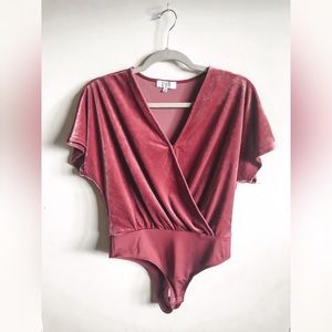 ✨Sold✨NWOT NSR 🍭 Velvet Iced Cranberry Bodysuit